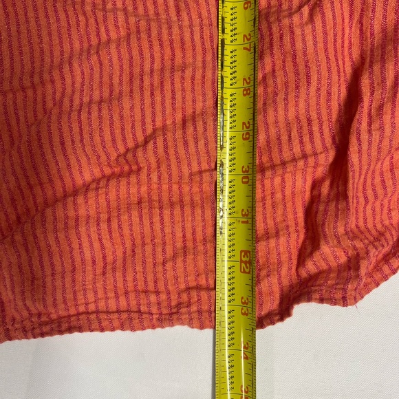 FLAX Linen Tunic Top 1G Lagenlook Oversized Organic Pink Relaxed Boho Minimalist - Picture 9 of 11